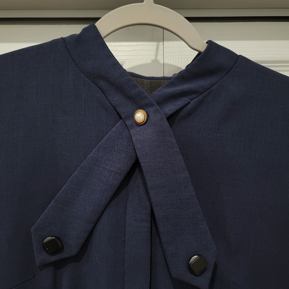 Women's Blue Vintage-inpired 1950s Swing Dress - Picture 4 of 6